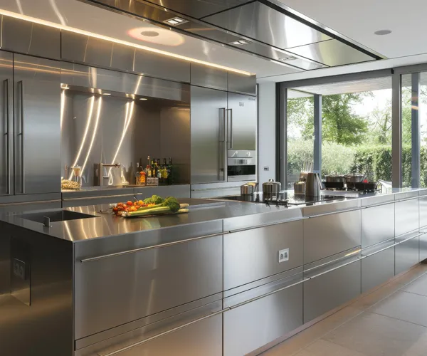 Stainless steel kitchen cabinet